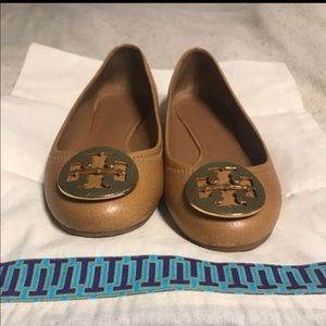 Tory Burch Tan Reva Flats